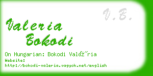 valeria bokodi business card